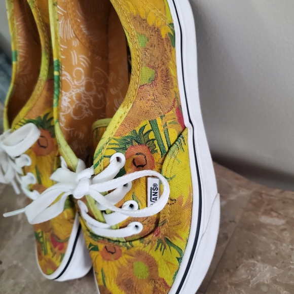 Vans Van Gogh Museum Sunflower Unisex Shoes Size M5 W6.5 - Picture 9 of 9